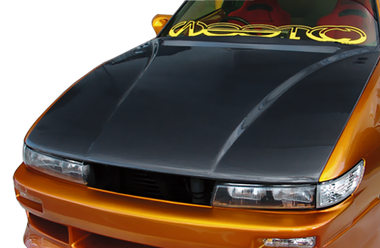 Fiberglass FRP Vented Headlight Covers For Nissan S13 Silvia 180SX 240SX Unpainted