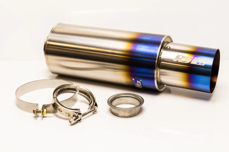 GReddy Universal RS-Ti Round Titanium Muffler(s) and Tip with V-Band