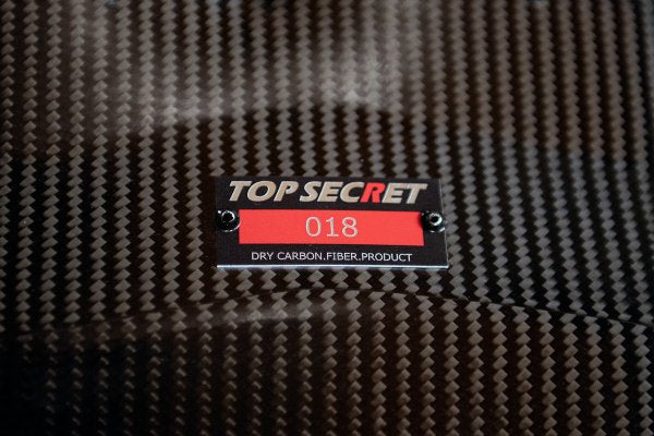 Top Secret Dry Carbon Bonnet OE Shape - RZ34