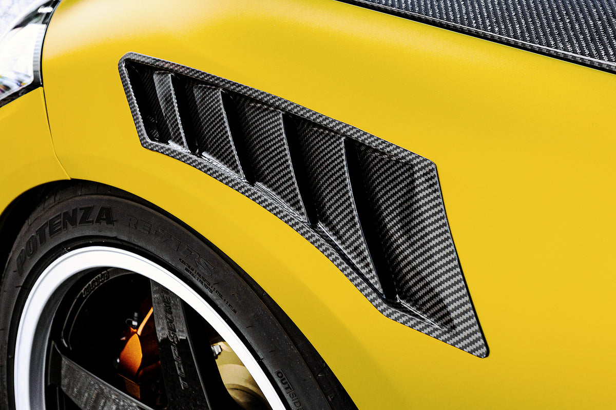 Top Secret Dry Carbon Front Fender Duct Set - RZ34