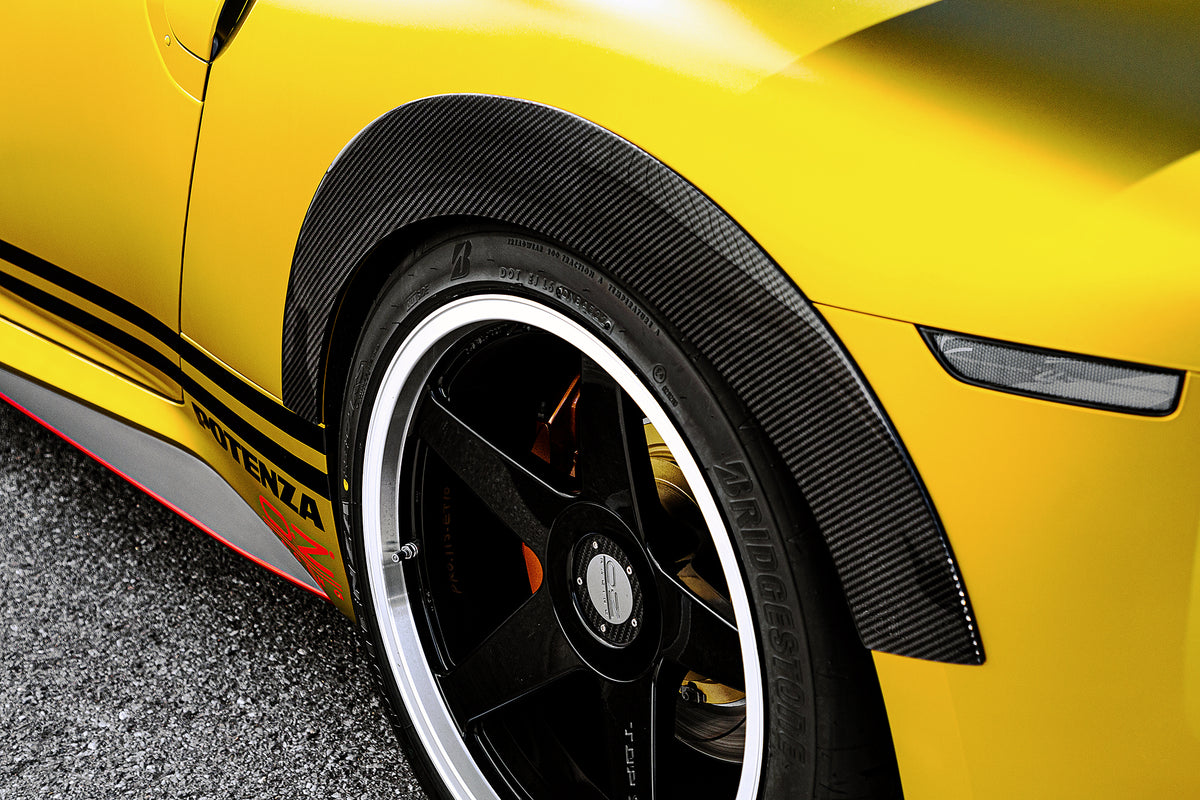 Top Secret Dry Carbon Rear Over Fender Set - RZ34