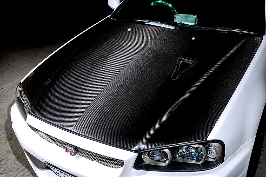 Top Secret Dry Carbon Bonnet - BNR34