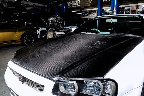 Top Secret Dry Carbon Bonnet - BNR34