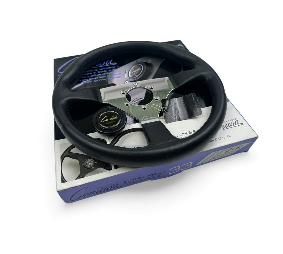 Comusa 330mm Leather Steering Wheel (New)