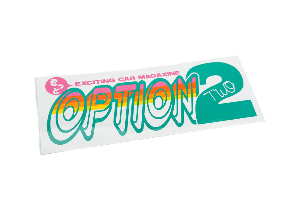 Option 2 Teal & Pink Sticker