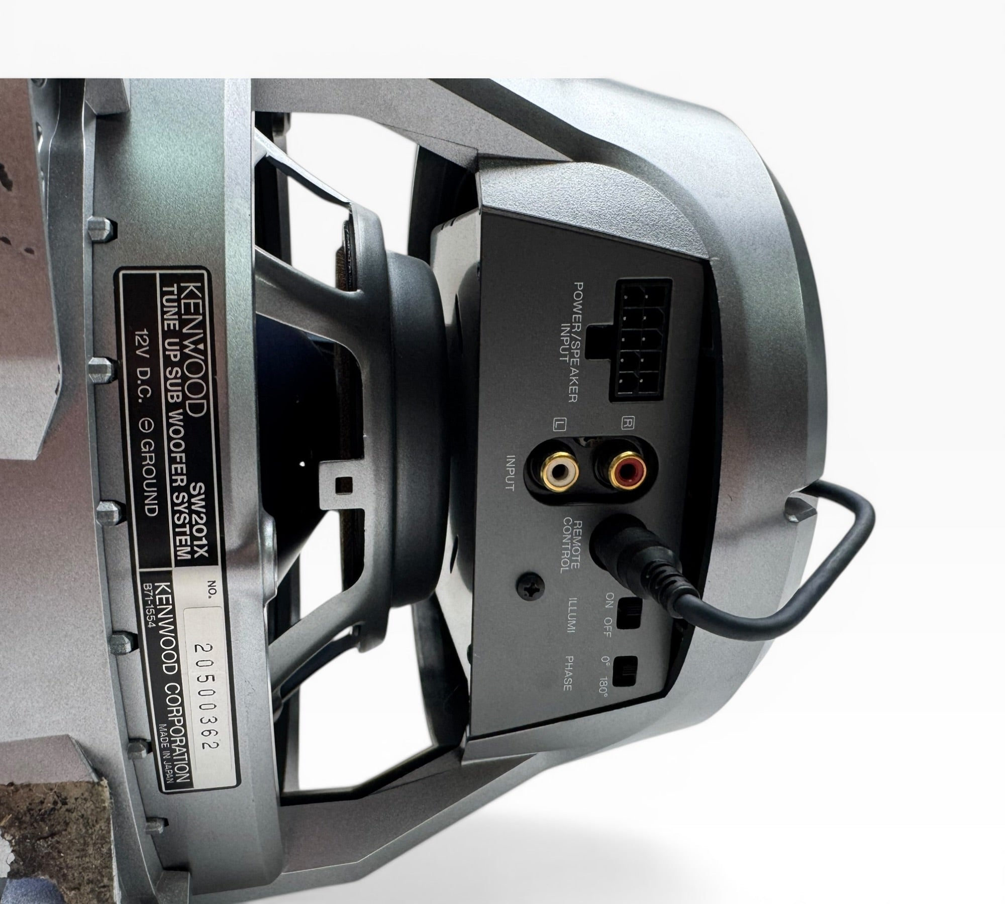 スピーカー・ウーファー KENWOODSW201X KENWOOD SW201X Powered Subwoofer Rare Vintage Car Audio Near Mint