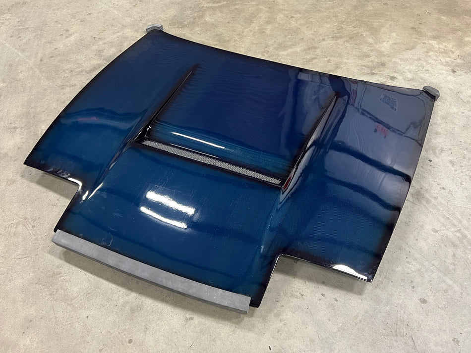 (IN STOCK) M-Sports Blue Colored Carbon Hood S13 180sx/240sx
