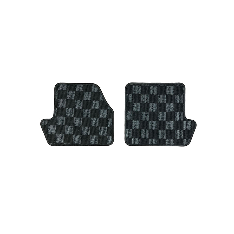 Phase 2 Motortrend - Checkered Race Floor Mats (Dark Grey / Rear) - Nissan 240SX S14 95-98