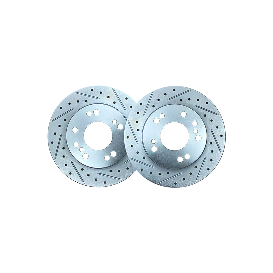 Phase 2 Motortrend - Drilled and Slotted Front Brake Rotors (Pair) - Nissan 240SX S13 / S14 89-98