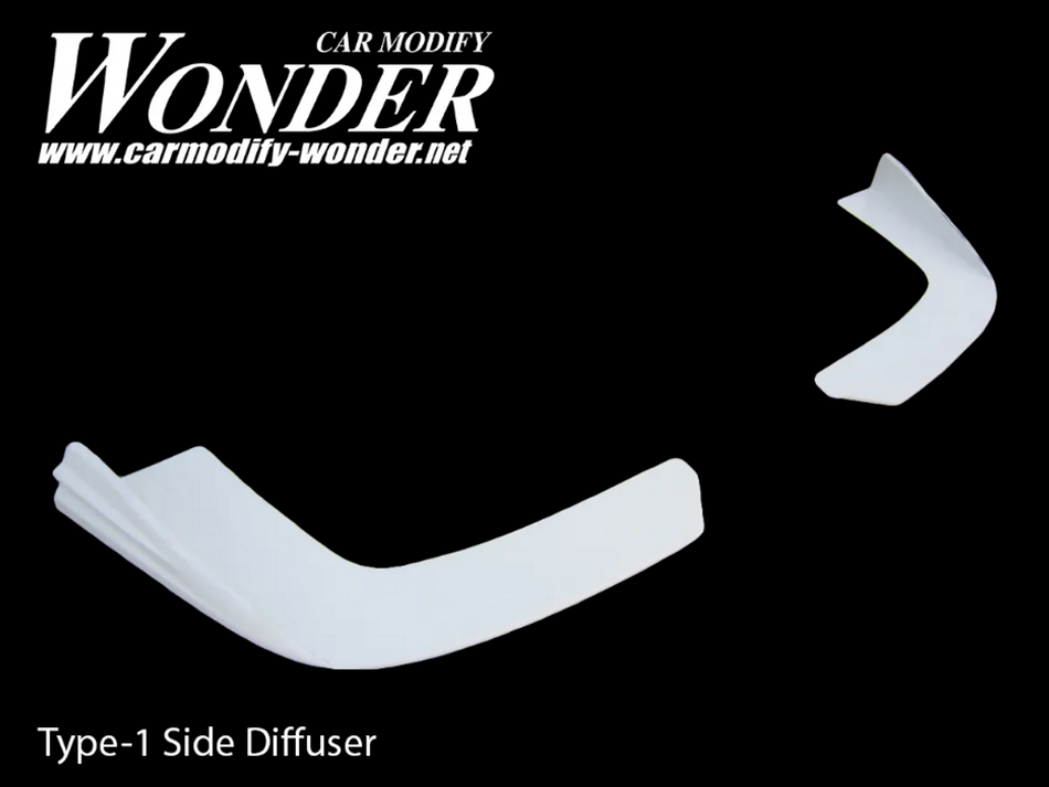 Car Modify Wonder - Glare Front Bumper Side Diffuser Type 1 - S13/S14/S15