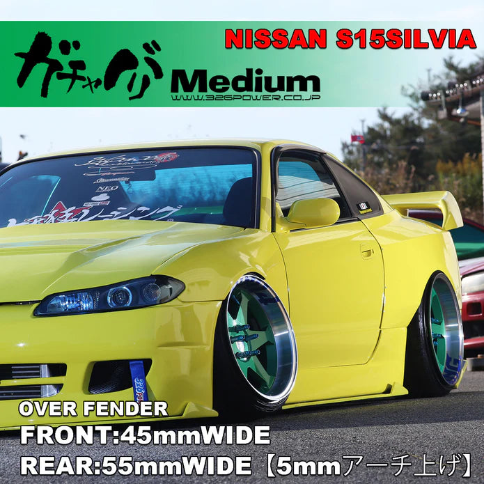 326POWER Gachabari Medium Fenders for S15 Silvia